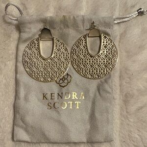 Kendra Scott Gold Lattice Round Drop Earrings